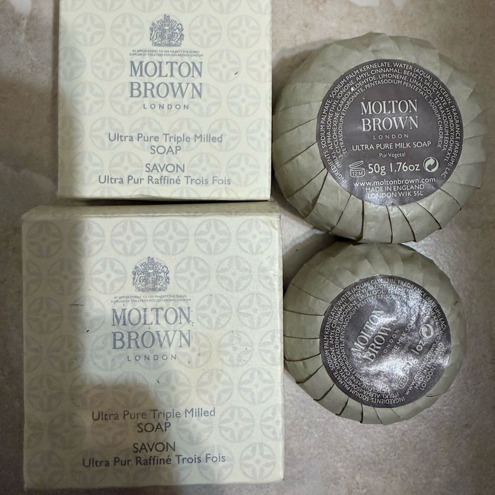 Molton Brown Ultra Pure Triple Milled Soap lot - travel size Molton brown